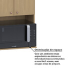Armário Aéreo 60cm Com Nicho Para Microondas 2 Portas Classic