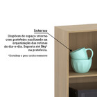 Armário Aéreo 60cm Com Nicho Para Microondas 2 Portas Classic