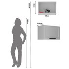 Armário Aéreo 60cm Em Mdf Com 1 Porta Almofada Basculante Bra