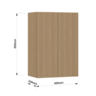 Armário Aéreo 2 Portas 60x85x33cm Madeira Freijó Slim Luciane