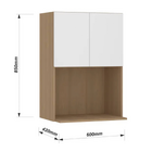 Armário Aéreo 1 Porta 60x85x42cm Madeira Freijó Slim Luciane