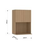 Armário Aéreo 1 Porta 60x85x42cm Madeira Freijó Slim Luciane