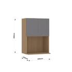 Armário Aéreo 1 Porta 60x85x42cm Madeira Freijó Slim Luciane