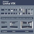 Armário Aéreo 70 Cm 1 Porta Basculante Branco/azul Vik Madesa