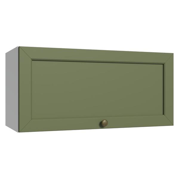 Armário Aéreo 70 Cm 1 Porta Basculante Branco/verde Vik Madesa