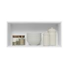 Armário Aéreo 70 Cm 1 Porta Branco/branco Veludo Lux Madesa