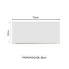 Armário Aéreo 70 Cm 1 Porta Branco/branco Veludo Lux Madesa