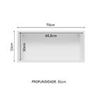 Armário Aéreo 70 Cm 1 Porta Branco/cinza Lux Madesa