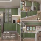 Armário Aéreo 70 Cm 2 Portas Branco/verde Vik Madesa