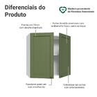 Armário Aéreo 70 Cm 2 Portas Branco/verde Vik Madesa