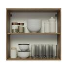 Armário Aéreo 70 Cm 2 Portas Rustic/cinza Lux Madesa