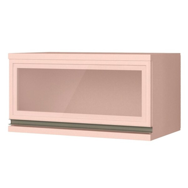 Armário Aéreo 70cm 1 Porta Basculante Com Vidro Smart Quartzo