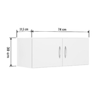 Armário Aéreo 74cm De Cozinha Para Geladeira Suspenso Samara