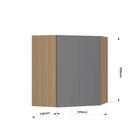 Armário Aéreo 2 Portas 74x85x74cm Madeira Freijó Slim Luciane