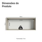 Armário Aéreo 80 Cm 1 Porta Basculante Crema Nice Madesa