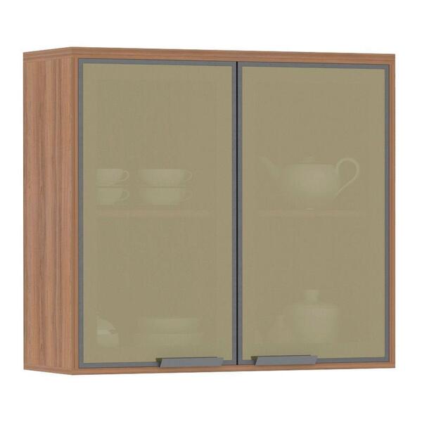 Armário Aéreo 80 Cm 2 Portas 1 Prateleira Isa Vanilla