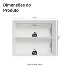 Armário Aéreo 80 Cm 2 Portas Branco Vik Madesa