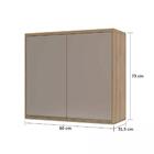 Armário Aéreo 80 Cm 2 Portas De Abrir 1 Prateleira Mel Lucian