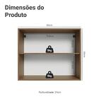 Armário Aéreo 80 Cm 2 Portas Rustic/verde Vik Madesa