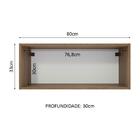 Armário Aéreo 80 Cm Nicho Aberto Para Cozinhas Lux, Glamy, Ag