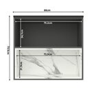 Armário Aéreo 80cm 1 Porta Basculante 1 Nicho Cozinha Flórida