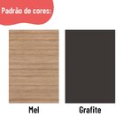 Armário Aéreo 80cm 1 Porta Basculante Avelã  Mel/grafite