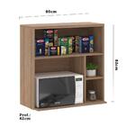 Armário Aéreo 80cm 1 Porta Basculante Nicho Micro Conjugado