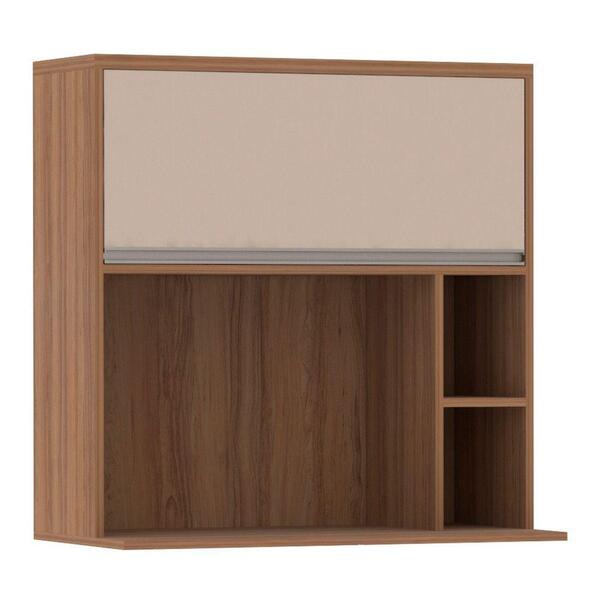 Armário Aéreo 80cm 1 Porta Basculante Nicho Micro Conjugado