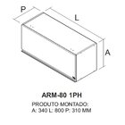 Armário Aéreo 80cm 1 Porta Horizontal Mdf Inova Ng Itatiaia F