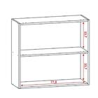 Armário Aéreo 80cm 2 Portas Basculantes Nogueira