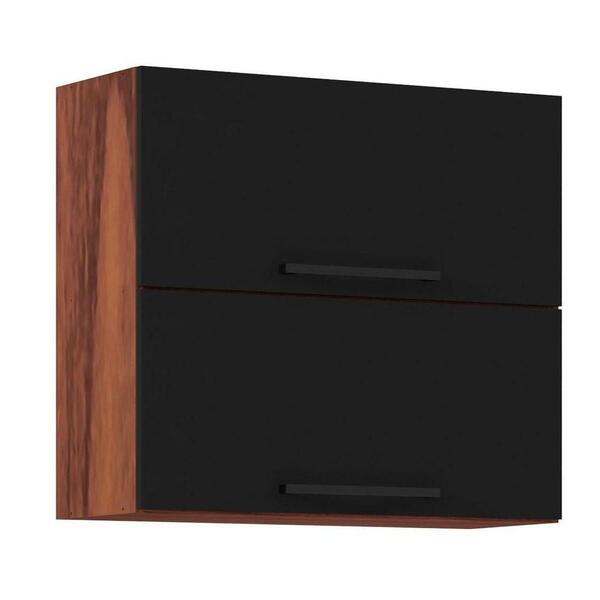Armário Aéreo 80cm 2 Portas Basculantes Viv Concept 908 Black