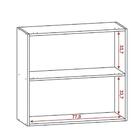 Armário Aéreo 80cm 2 Portas Basculantes Viv Concept 908 Black