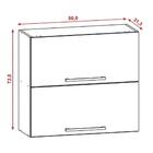 Armário Aéreo 80cm 2 Portas Basculantes Viv Concept 908 Black