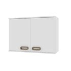 Armário Aéreo 80cm 2 Portas Bréscia Branco