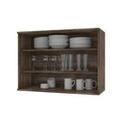 Armário Aéreo 80cm 2 Portas Bréscia Grafite