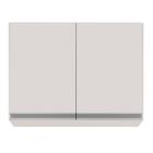 Armário Aéreo 80cm 2 Portas Califórnia Branco - Lumil Móveis