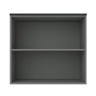 Armário Aéreo 80cm 2 Portas Cozinha Flórida Grafite