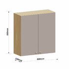 Armário Aéreo 80cm 2 Portas Elegance Luciane Móveis