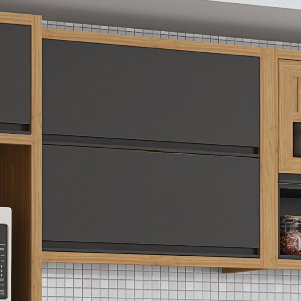 Armário Aéreo 80cm 2 Portas Horizontais Mdf Lisboa Itatiaia F