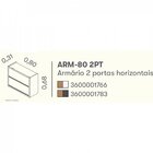 Armário Aéreo 80cm 2 Portas Horizontais Mdf Lisboa Itatiaia F
