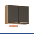 Armário Aéreo 80cm 2 Portas Salvador Cinamomo/grafite
