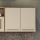 Armário Aéreo 80cm 2 Portas Salvador Cinamomo/off White