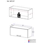 Armário Aéreo 80cm Com 1 Porta Basculante Paris Mutimóveis Mp