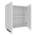 Armário Aéreo 80cm Em Mdf Com 2 Portas Almofada Branco