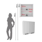 Armário Aéreo 80cm Em Mdf Com 2 Portas Almofada Branco