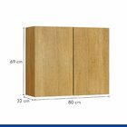 Armário Aéreo 80cm Liso Dakota Cinamomo