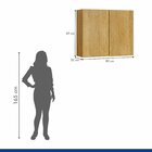 Armário Aéreo 80cm Liso Dakota Cinamomo