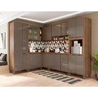 Armário Aéreo 80cm Luciane Yara 2 Portas Com Vidro 1309