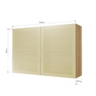 Armário Aéreo 2 Portas 80x120x32cm Madeira Nature Rainha Nesher
