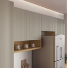 Armário Aéreo 1 Porta 80x120x32cm Madeira Carvalho Greige Simone Mendes Nesher